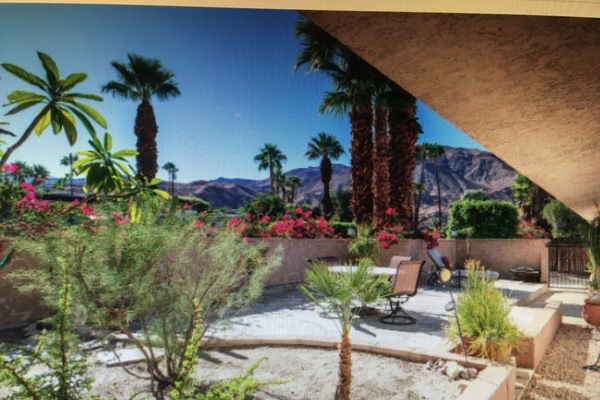 Front patio with Mountain View