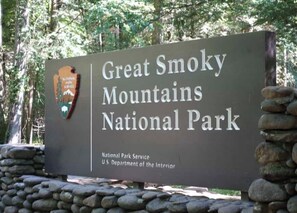Een bord voor Great Smoky Mountains National Park.