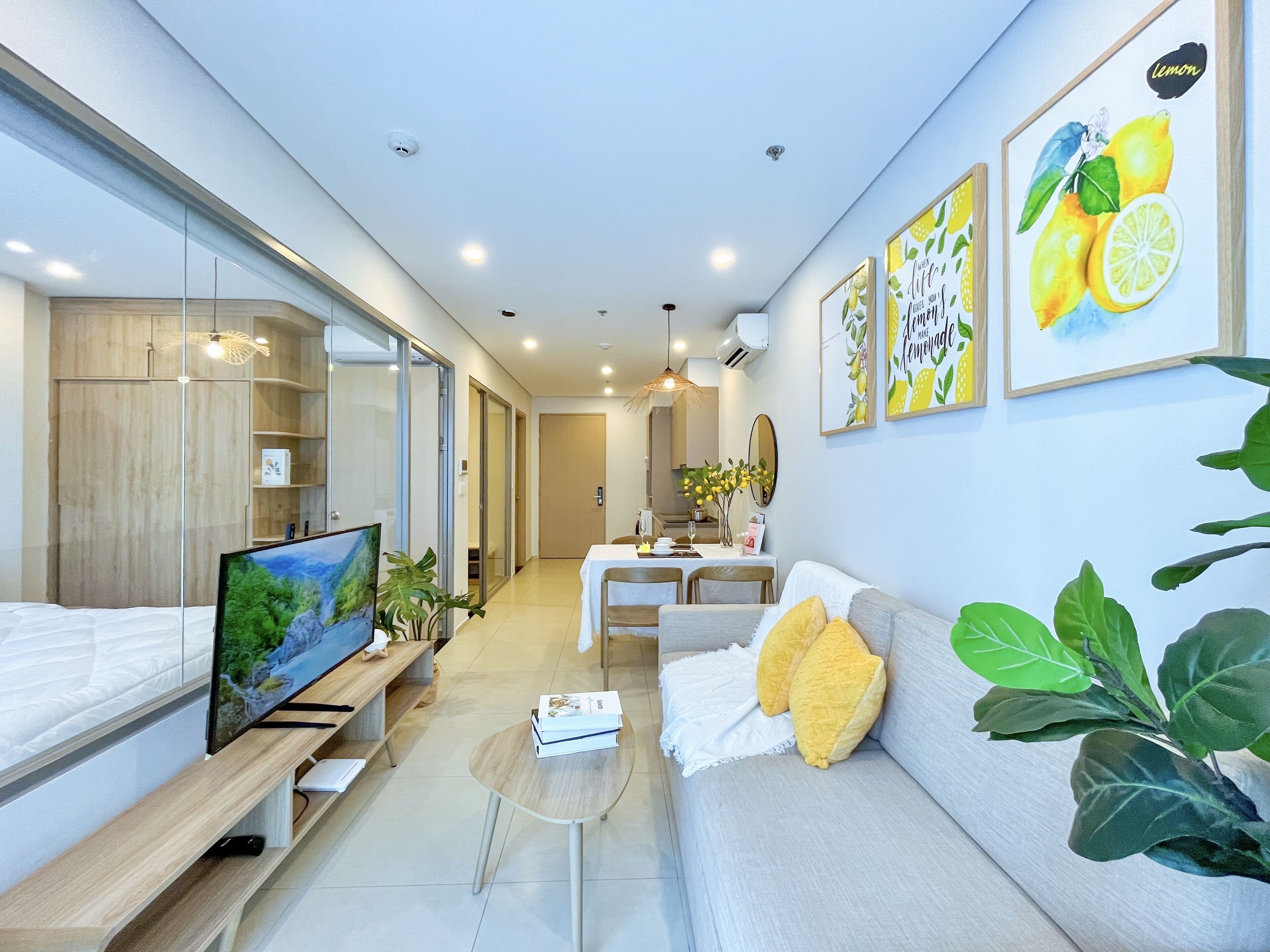 Lejlighed - 2 soveværelser - balkon | Allergivenligt sengetøj, senge med madrasser af memory foam, skrivebord