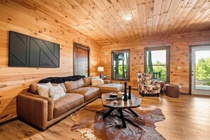 Televisión, chimenea, oficina