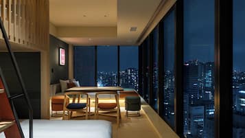 In-room safe, desk, laptop workspace, blackout curtains