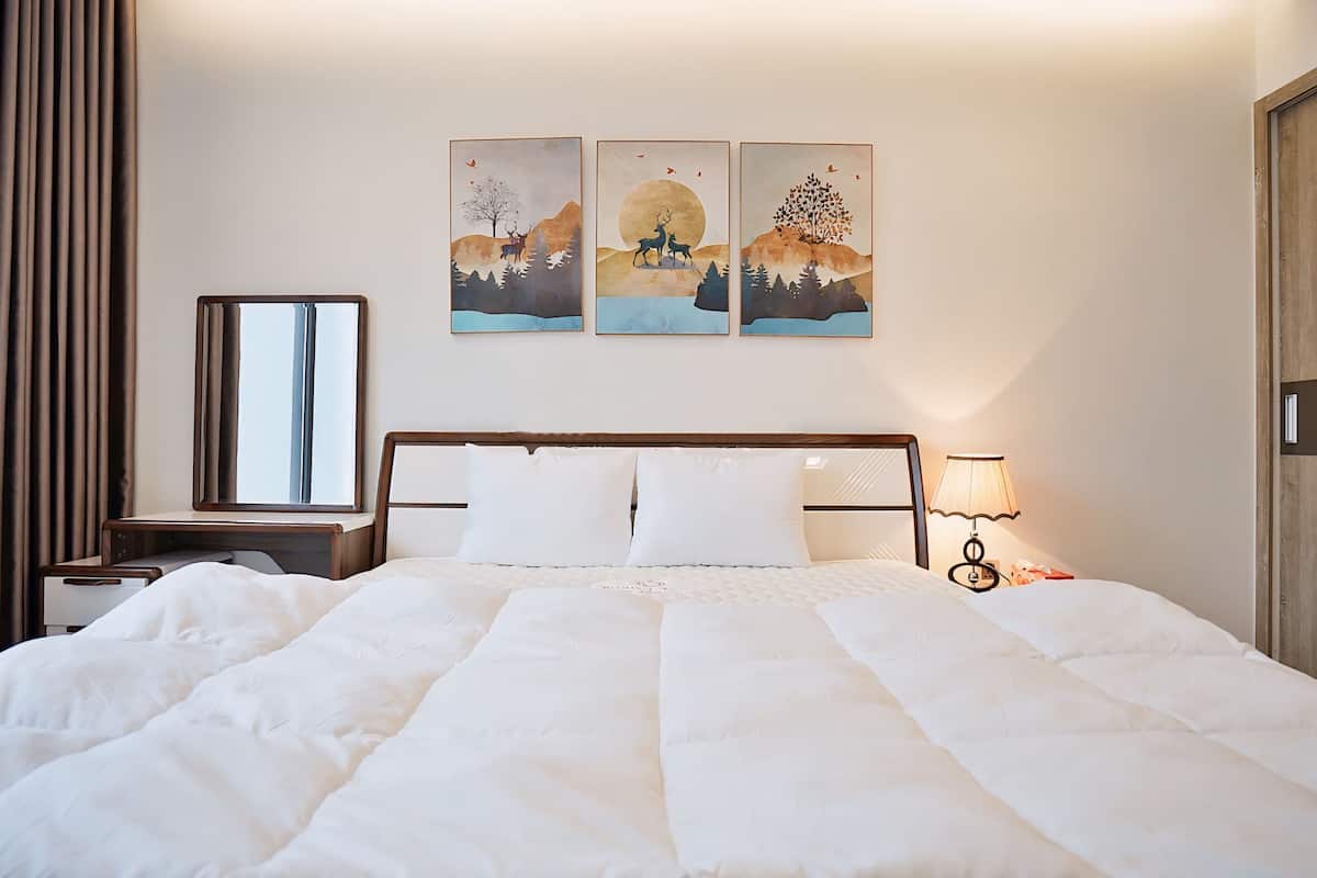Deluxe-Apartment, 1 Schlafzimmer | 3 Schlafzimmer, hochwertige Bettwaren, Betten mit Memory-Foam-Matratzen