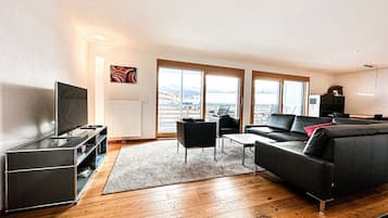 TV, DVD player, books