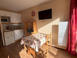 Fridge, microwave, oven - South-facing studio cabin with balcony, pets allowed (Valloire)