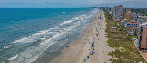Na praia
