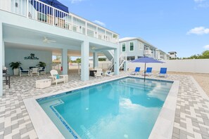 Outdoor pool, a heated pool