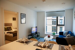 Apartment | Living area - Trafford Suite Modern 1 bed With Cinema Room (Manchester)