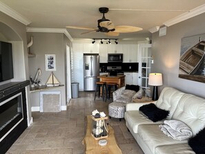 TV - Waterfront views at this updated 1 Bedroom Condo in Historic Old Marco (Marco Island)