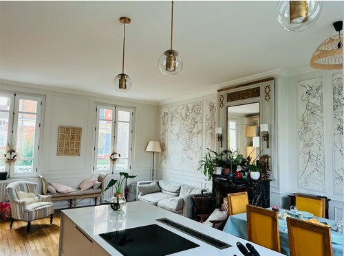 Appartement Très Lumineux et Familial 95 m2, 5 min à pied de la Gare Rive Droite