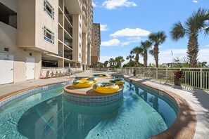 Indoor pool, a heated pool - South Shore Villa Penthouse Oceanfront in/out pool (North Myrtle Beach)