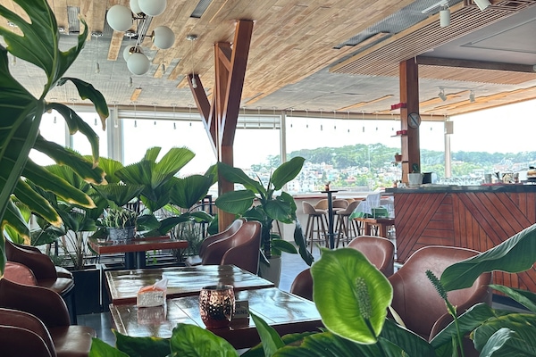 Outdoor banquet area