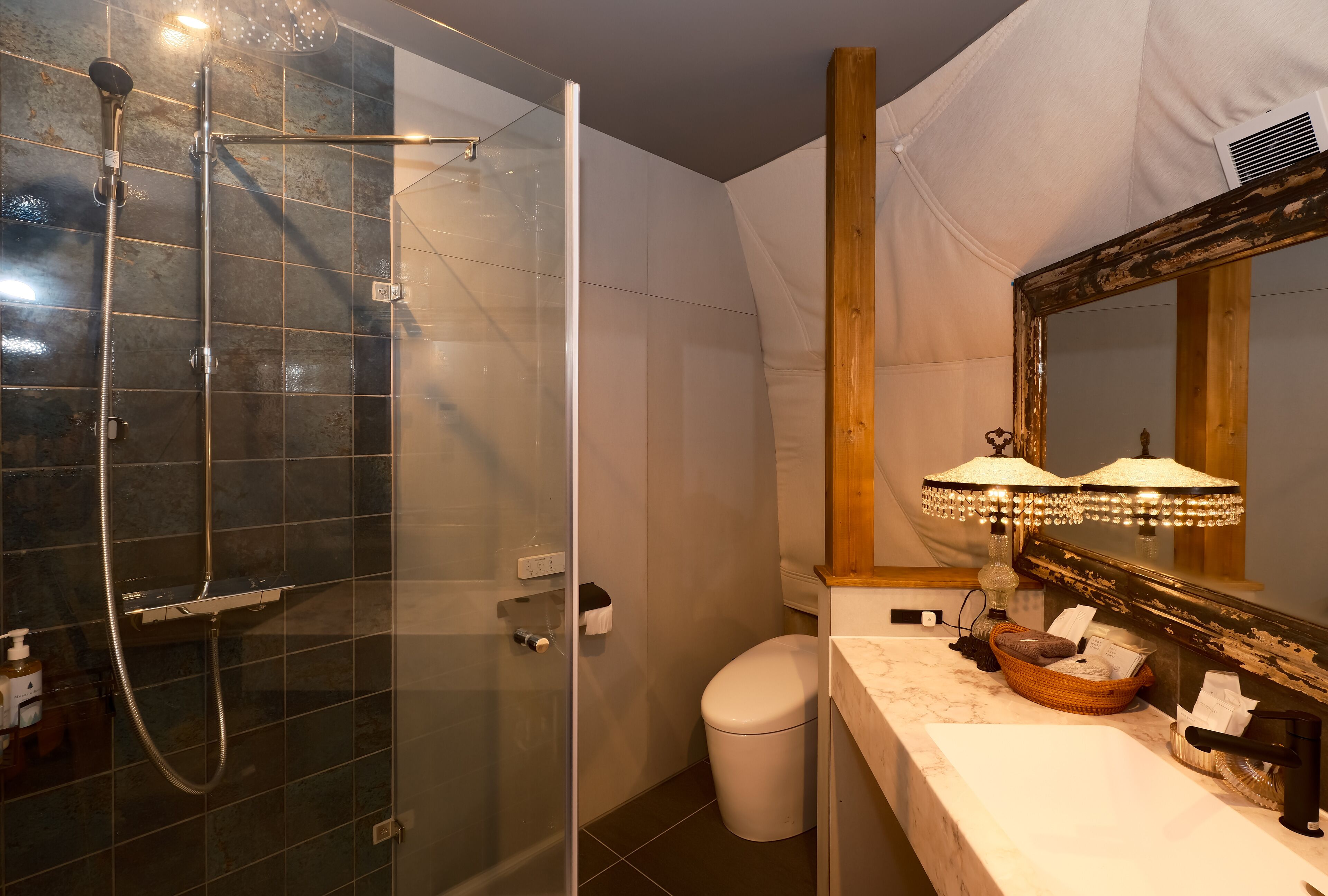 Premium Room, 1 Bedroom, Non Smoking, Refrigerator & Microwave | Bathroom | Shower, hair dryer, bathrobes, slippers