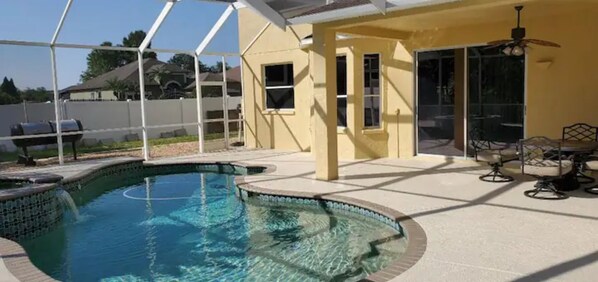 A heated pool