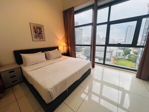 Economy Studio | 1 bedroom, Egyptian cotton sheets, premium bedding, pillowtop beds - 3 Towers By Tenang Home (Kuala Lumpur)