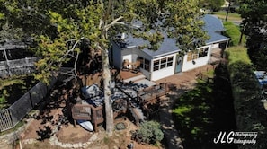 Terrace/patio - Lakeside Landing is on the water with beautiful views and a large deck.  (Granbury)