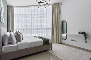 Premium bedding, memory-foam beds, in-room safe, individually decorated