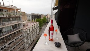 Luxury Double Room, 1 Queen Bed, Hot Tub, City View | Balcony view - Luxury Suites with JACUZZI by Sea&theCity (Thessaloniki)