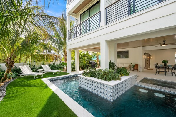 A heated pool