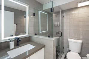 Bathroom - Private Modern Luxury Studio B Waikiki Ocean View (Honolulu)