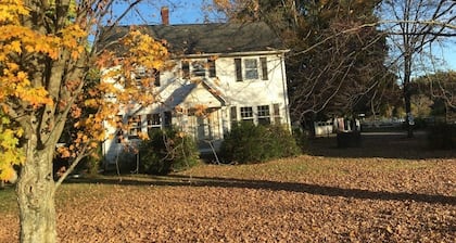 Sunny, vintage farmhouse in the center of quintessential New England farm town.