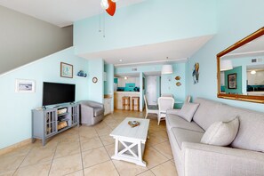 Apartment, 3 Bedrooms | Living area - Sugar Beach Condominiums (Orange Beach)