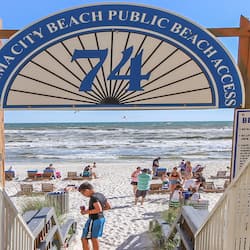 On the beach, white sand