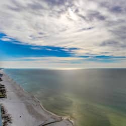 On the beach, white sand