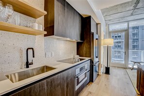 Apartment, 2 Schlafzimmer | Eigene Küche | Großer Kühlschrank, Mikrowelle, Wasserkocher mit Kaffee-/Teezubehör