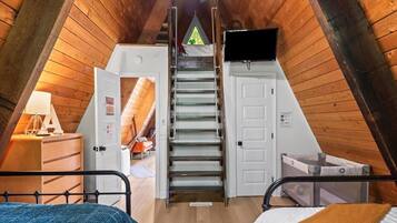 4 bedrooms, iron/ironing board, travel cot, WiFi