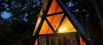 Family A-Frame Cabin w Lake Access & Fire Pit!