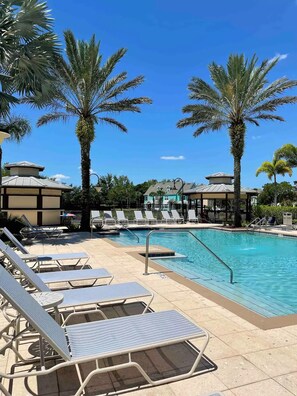 A heated pool
