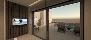 ห้องจูเนียร์สวีท, สระว่ายน้ำส่วนตัว | ผ้าปูที่นอนฝ้ายอียิปต์, เครื่องนอนระดับพรีเมียม, เตียงเมมโมรีโฟม