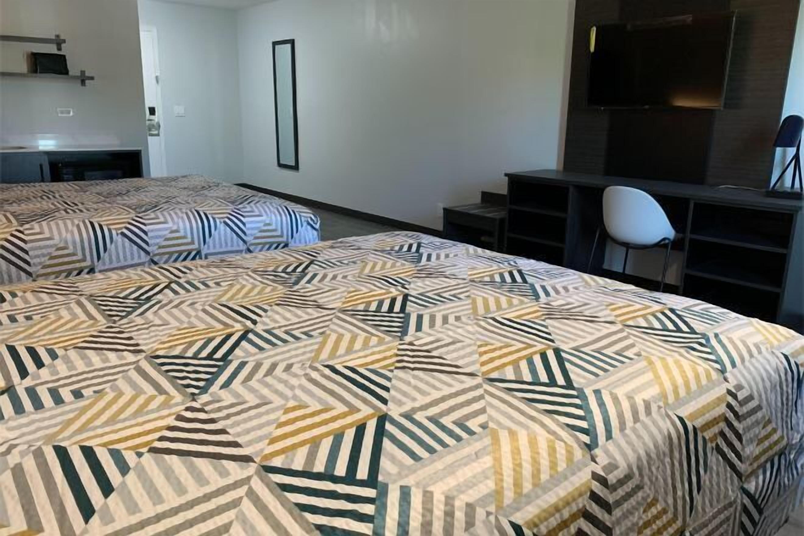 Desk, blackout curtains, iron/ironing board, free WiFi