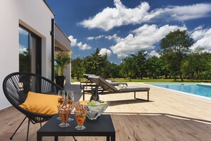 A heated pool