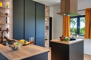 Fridge, oven, stovetop, dishwasher