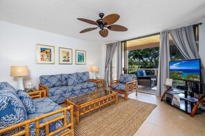 公寓客房, 多張床 (Keauhou Kona Surf & Racquet Club #6-2) | 起居區