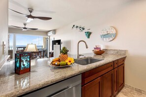 Condo, Multiple Beds (Banyan Tree 301: Oceanfront 2/2 Remod) | Private kitchen - Banyan Tree 301: Oceanfront 2/2 Remodeled With AC (Kailua-Kona)