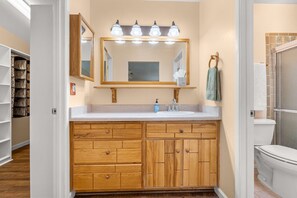 Shower, hair dryer, towels, soap - NW Tucson family friendly house with Catalina mountain views (Tucson)