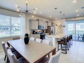 Microwave, dishwasher, high chair