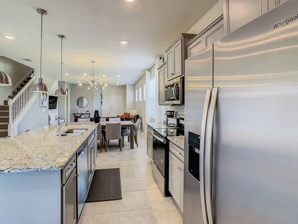 Microwave, dishwasher, highchair