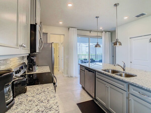Microwave, dishwasher, highchair