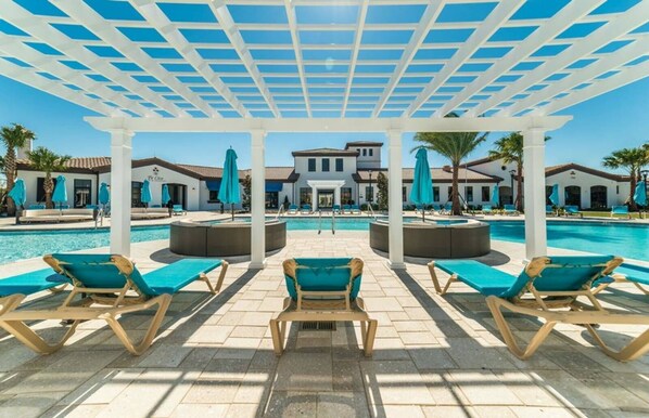 A heated pool