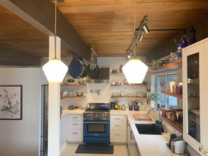 Fridge, microwave, oven, stovetop - Light filled mid-century modern 'Treehouse" for WORLD CUP. (Seattle)