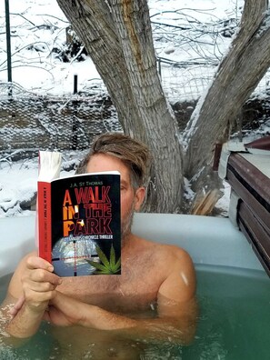 Unclassified image, 5 of 38, button - The Cerrillos Manor Romantic Casita, Hot tub, view (Los Cerrillos)