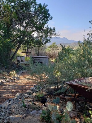 Our Hot tub. - The Cerrillos Manor Carriage House Hot tub Romance (Los Cerrillos)
