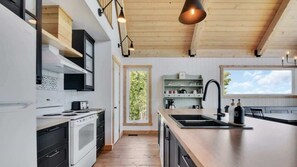 Microwave, oven, stovetop, dishwasher - Shack Saison - Vue sur le fleuve avec Spa (Petite-Rivière-Saint-François)