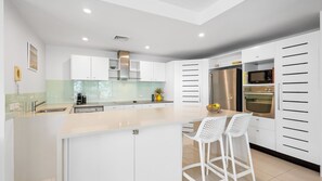 Microwave, oven, stovetop, dishwasher