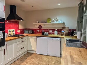 Dishwasher, highchair, cookware/dishes/utensils
