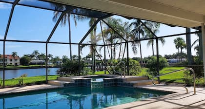 Serene Vacation Home on Water with Luxurious Pool.