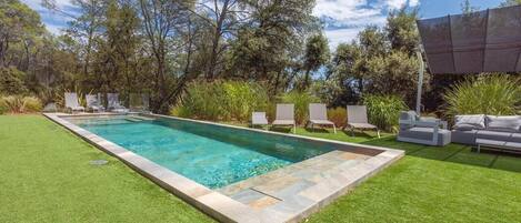 A heated pool